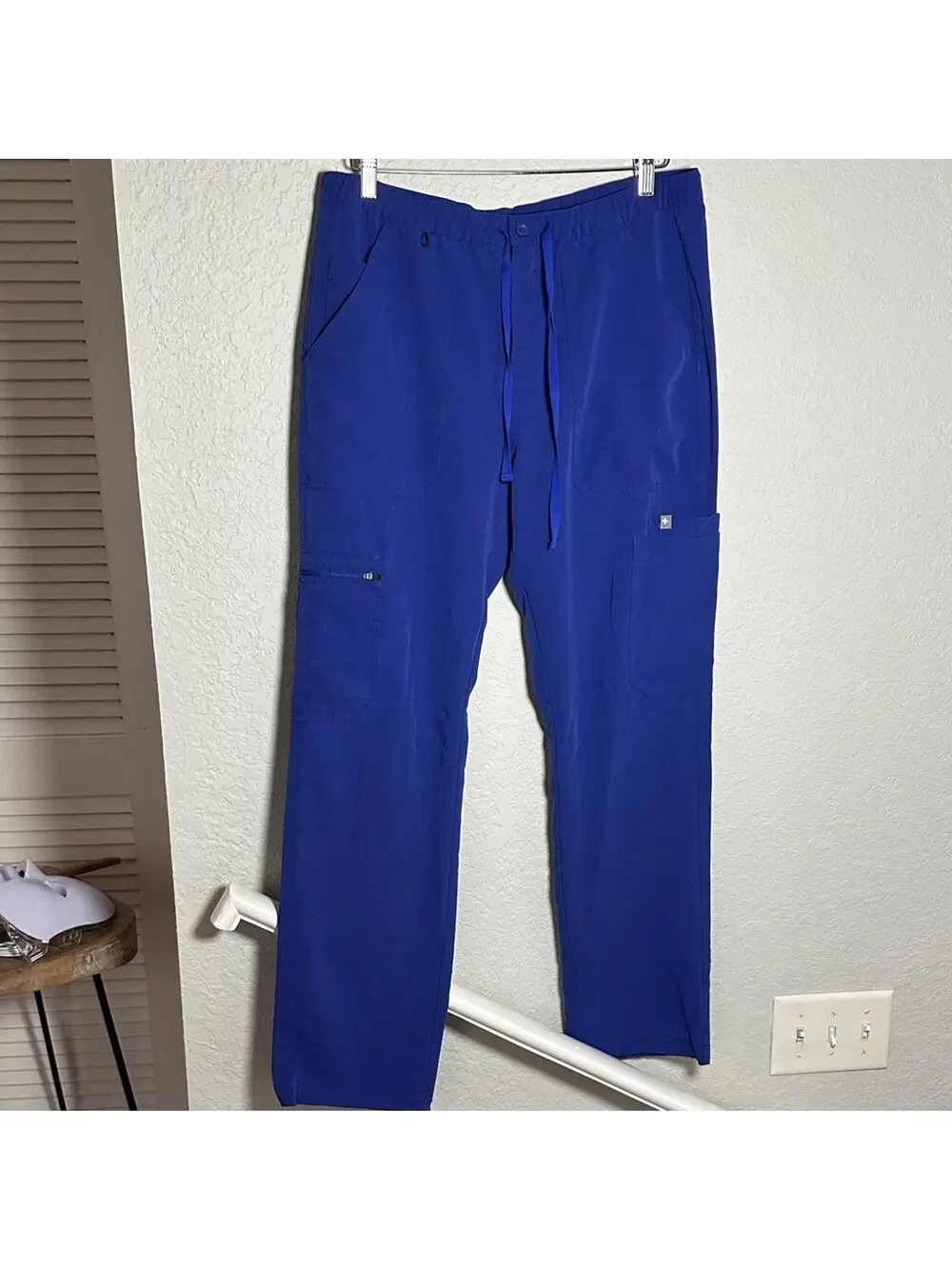 Figs Men's Cairo Cargo Scrub Pants Technical Collection TM3001 Blue Medium